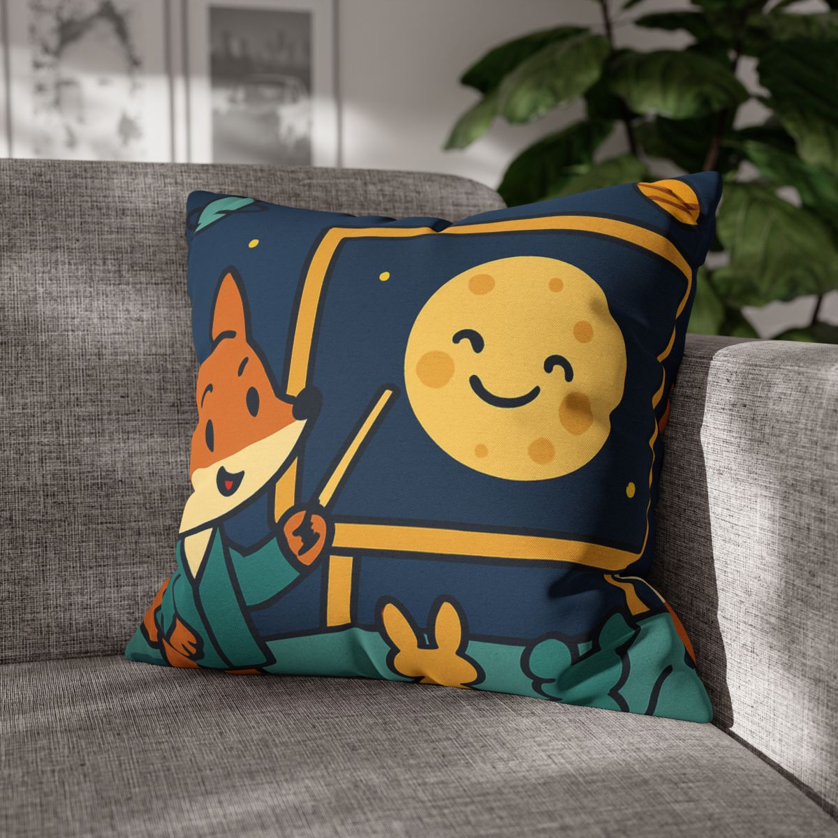 Stargazing Fox And Moon Classroom stylish decorative pillowcases
