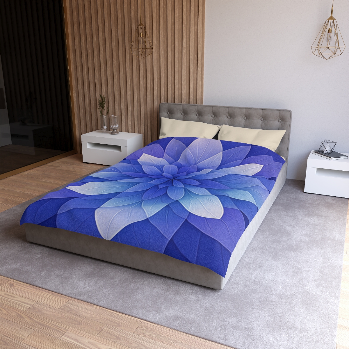 Petal Prism Overlap designer printed duvets