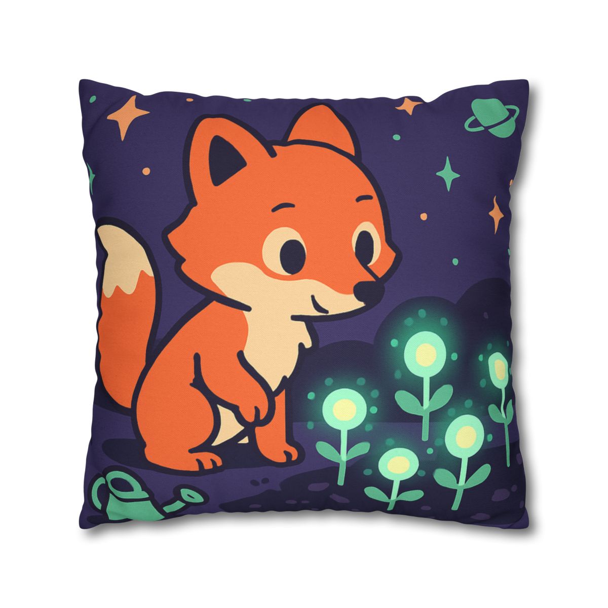Galaxy Garden Fox personalized pillow covers