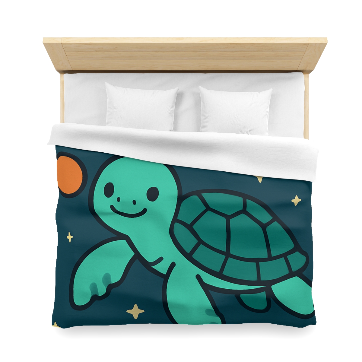 Starlit Space Turtle personalized bedding duvets
