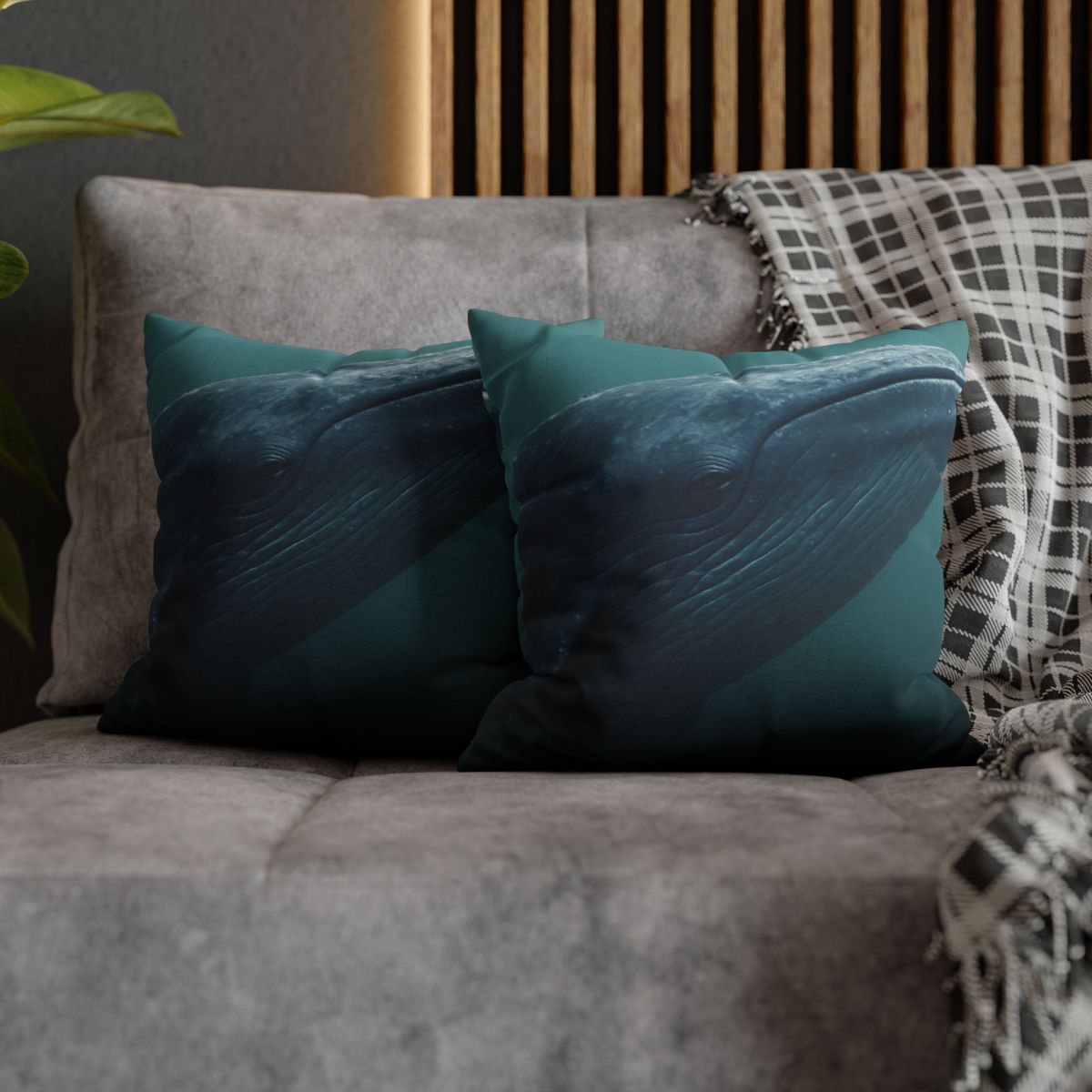 Ocean Song Blue Whale personalized pillow covers