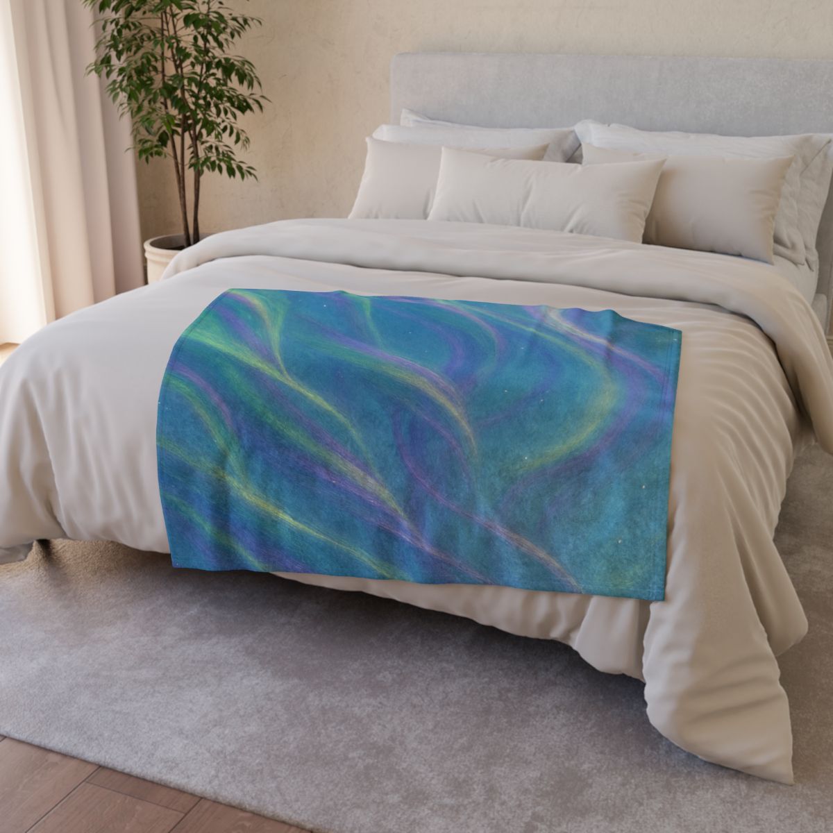 Aurora Filament Weave personalized cozy blankets