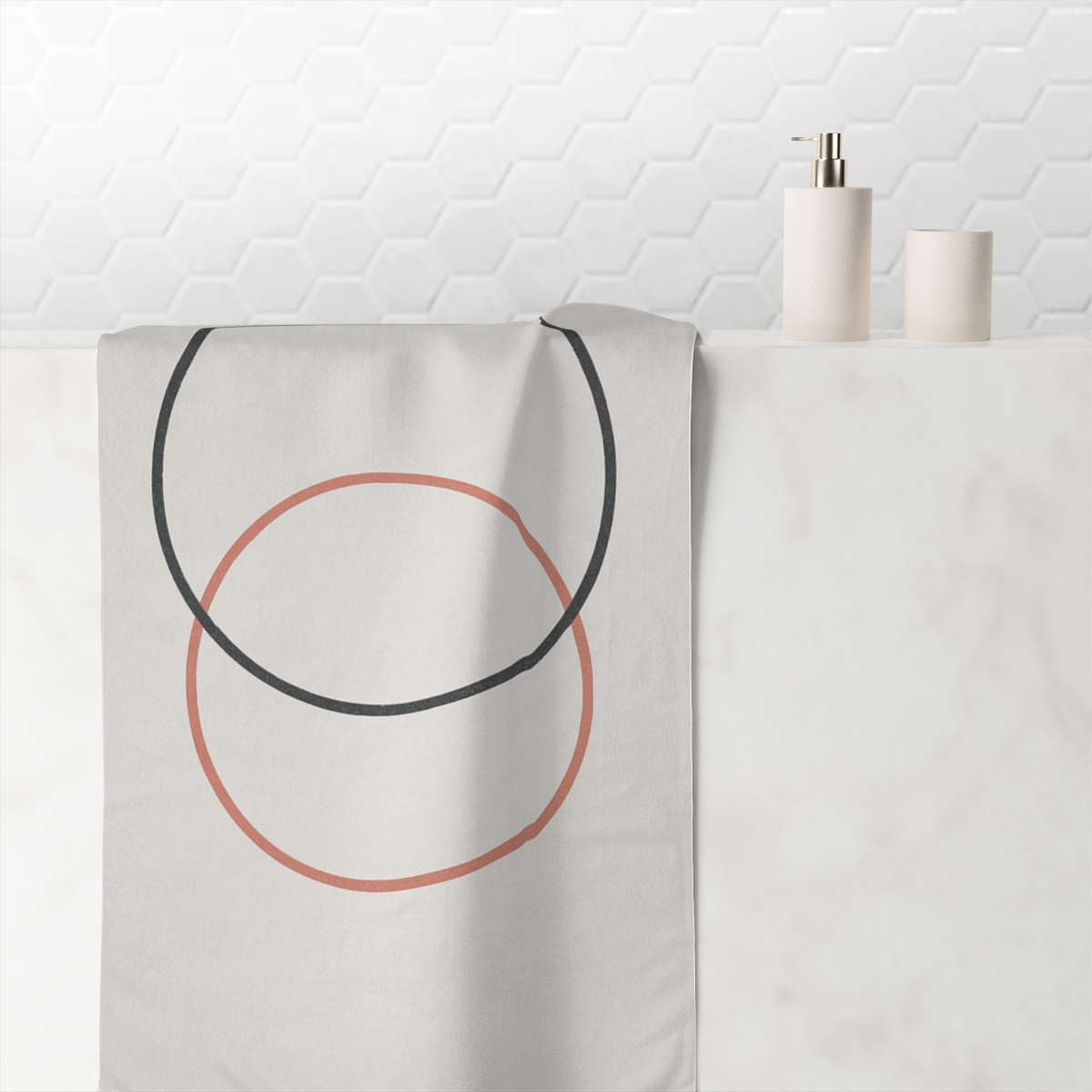 Intersecting Arc Duo stylish beach towels