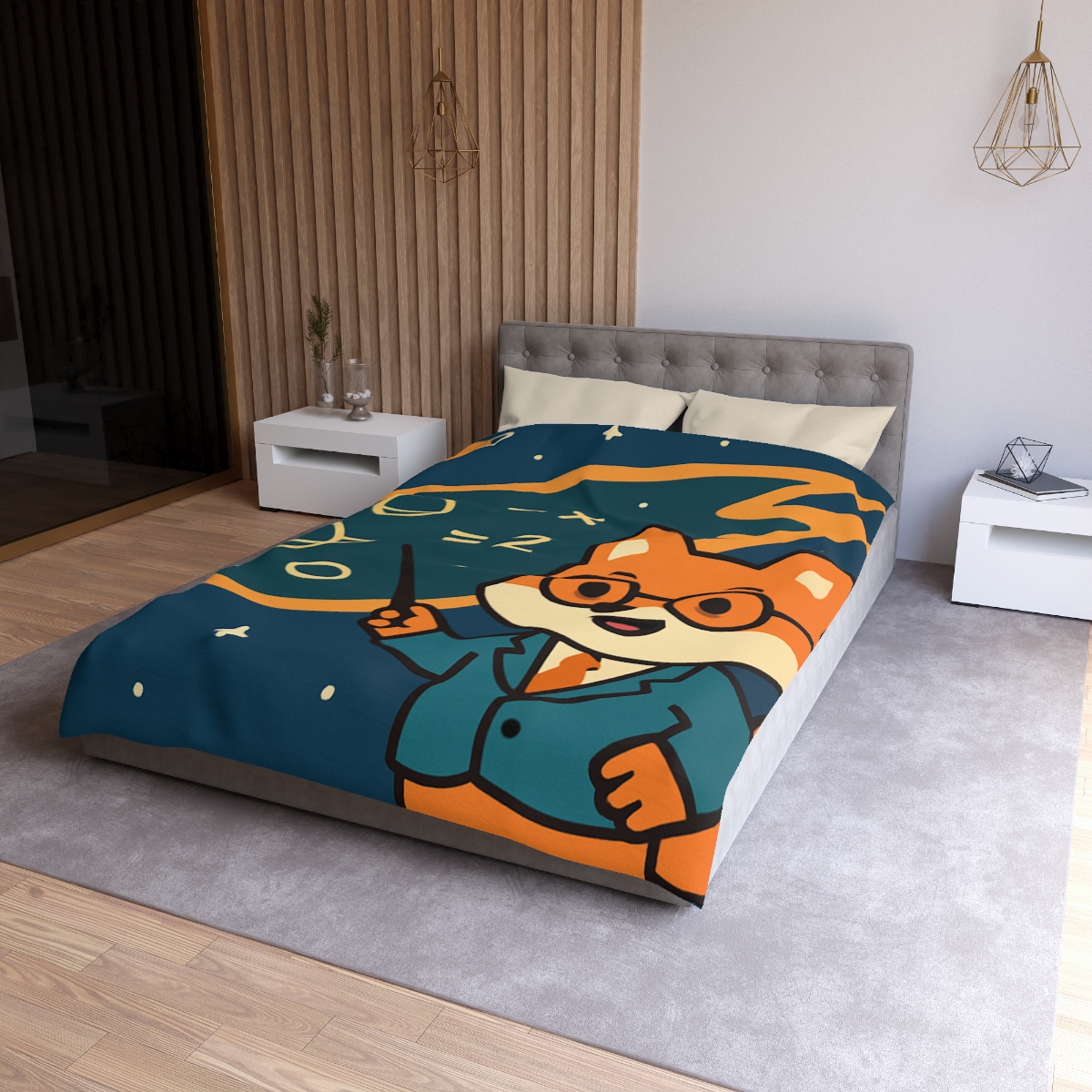Comet Classroom With A Curious Fox soft comforter duvets