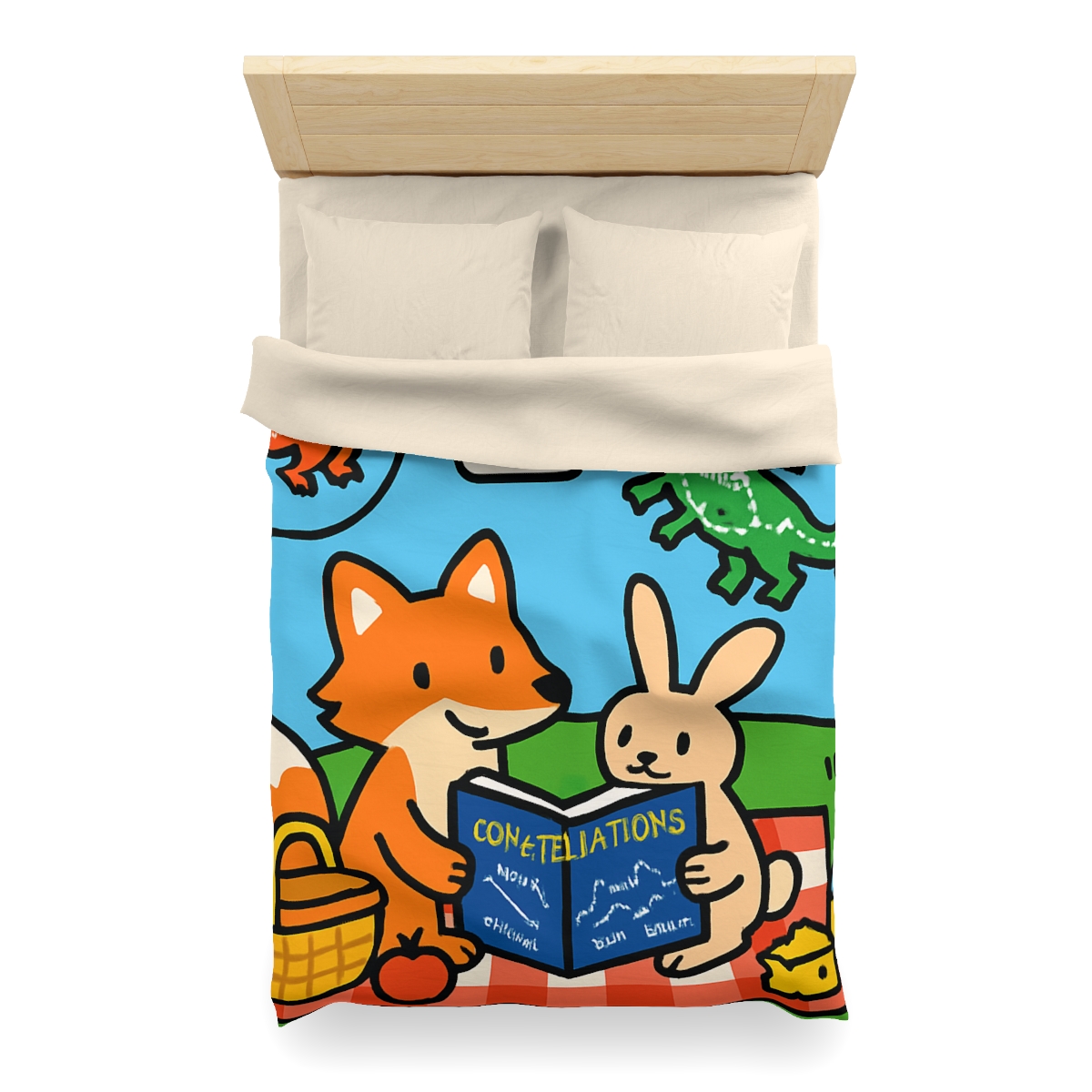 Sky Map Picnic With Dragon Kites soft comforter duvets