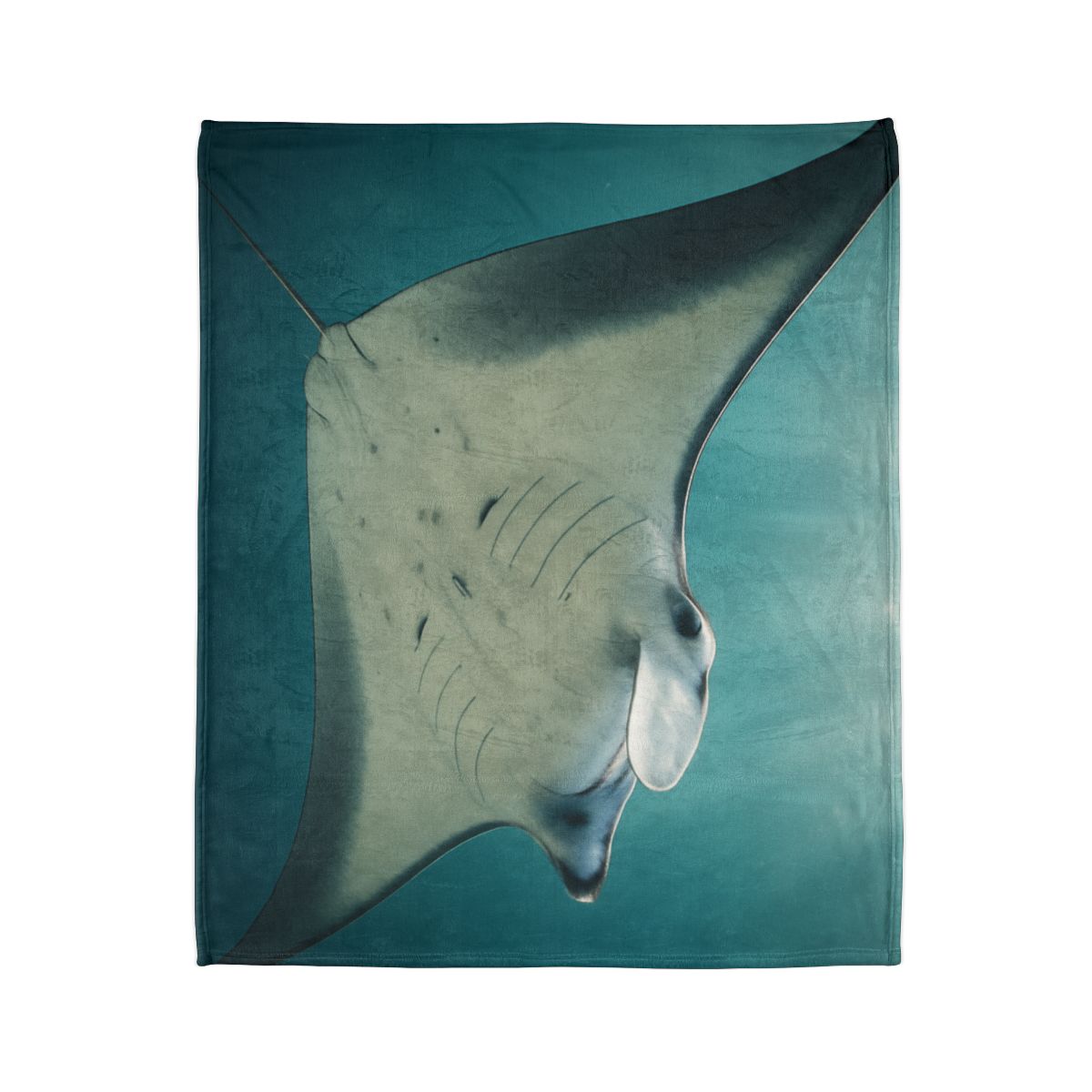 Celestial Glide Reef Manta Ray soft fleece blankets