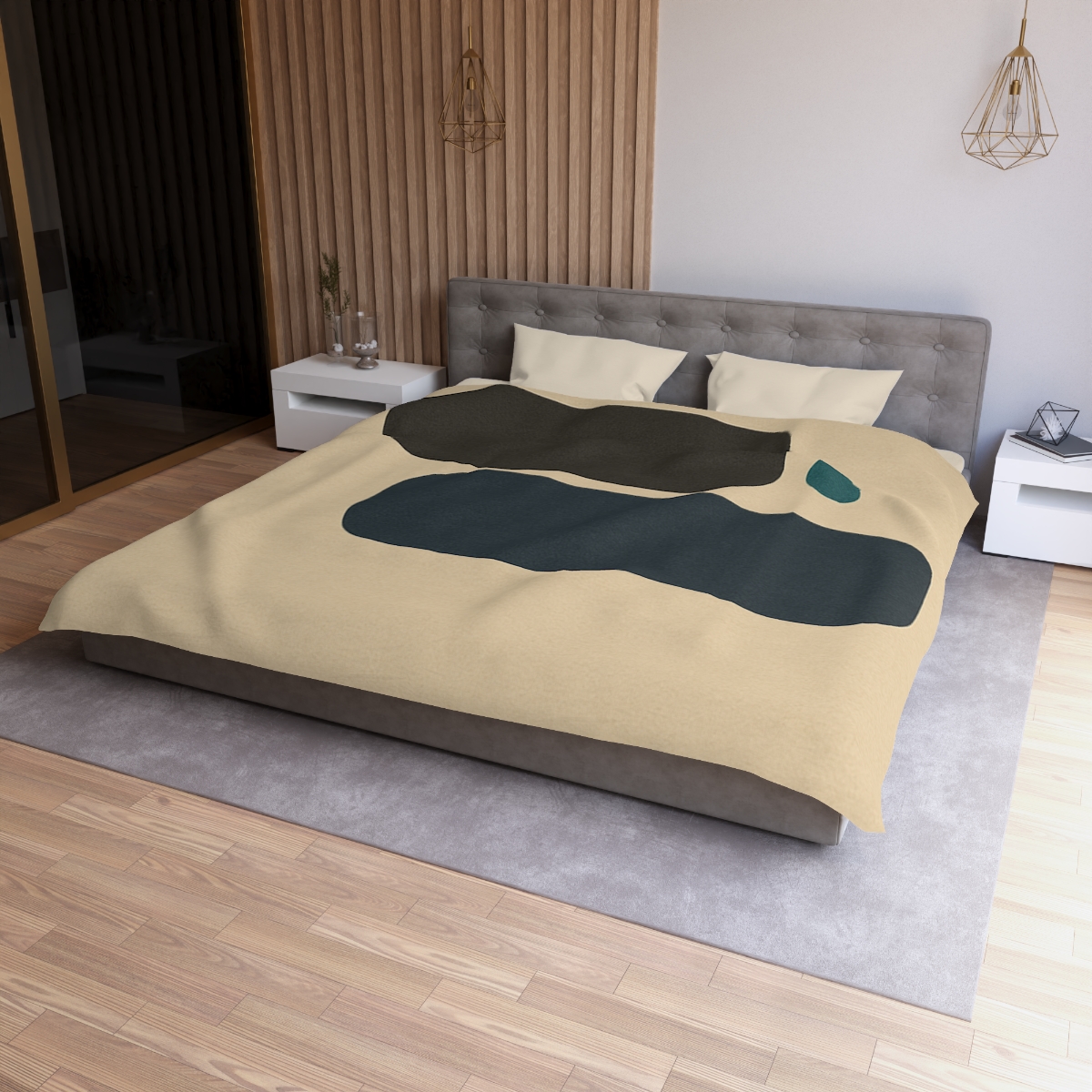 Offset Trio Of Rounded Bars soft comforter duvets