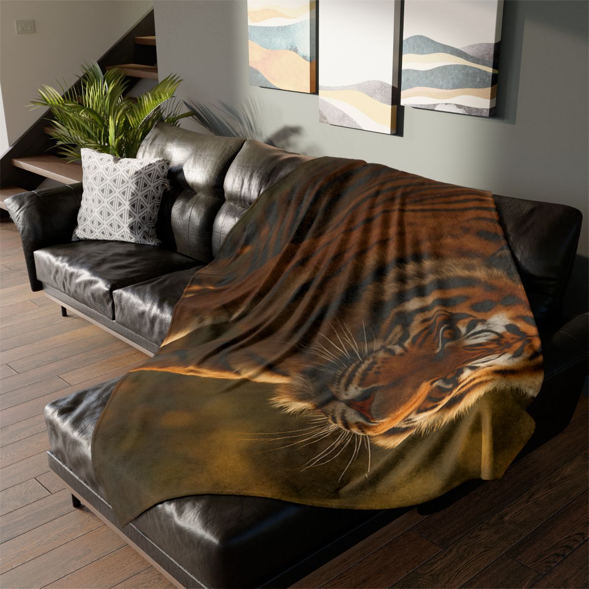 Forest Stalker Bengal Tiger designer printed blankets