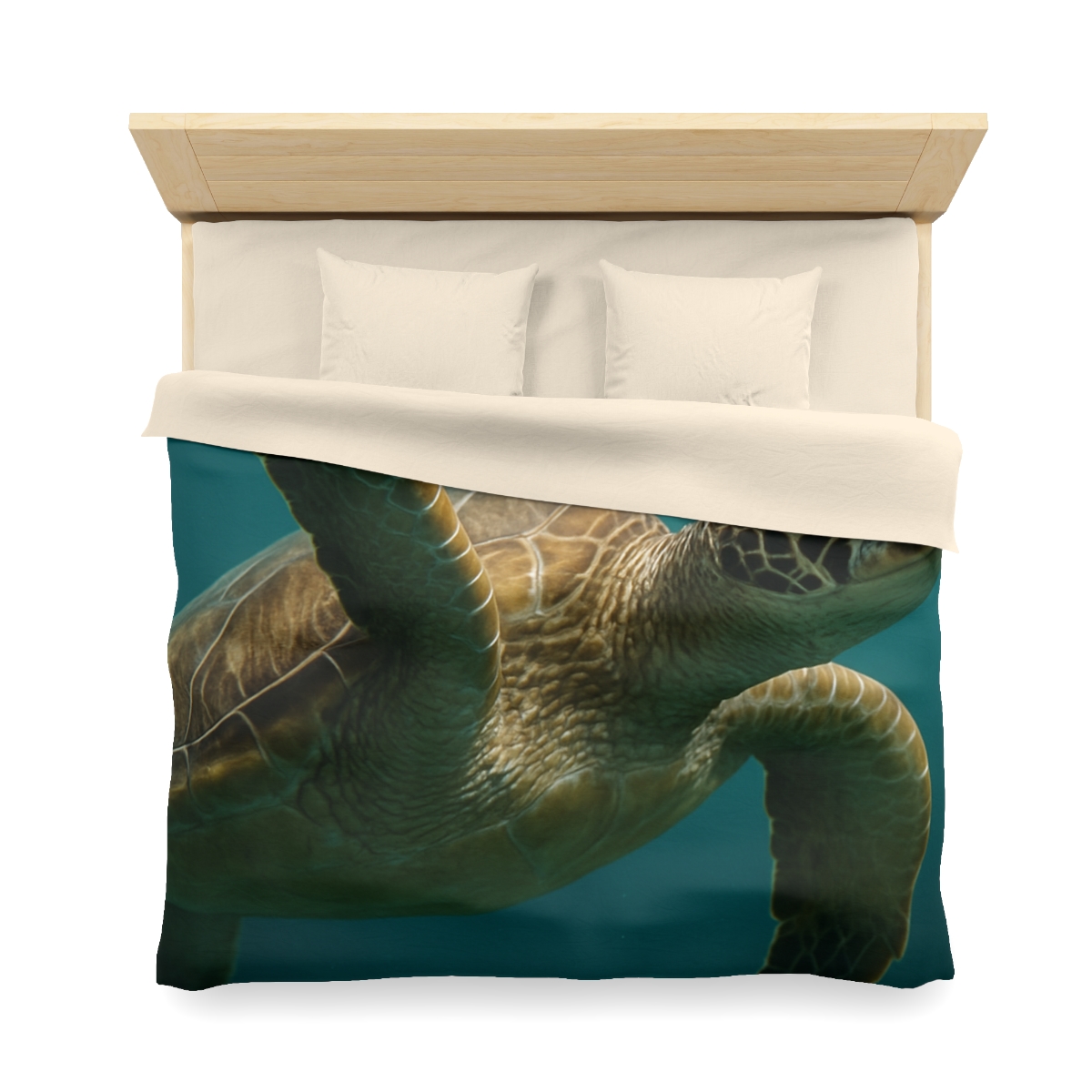 Nebula Glide Green Sea Turtle trendy bedroom duvets