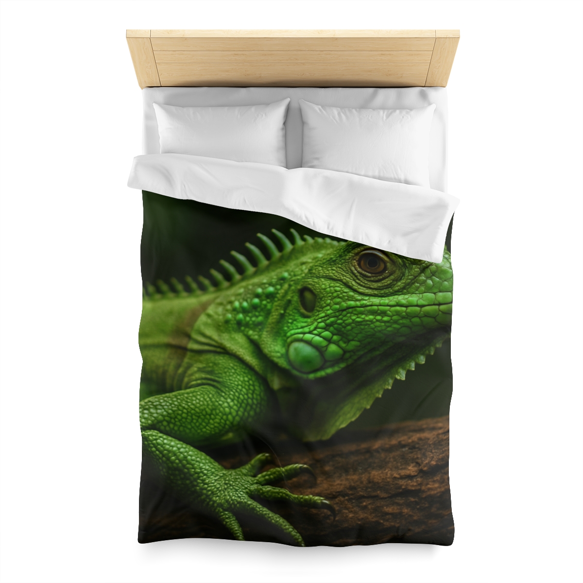 Green Iguana Sun Stillness unique patterned duvets