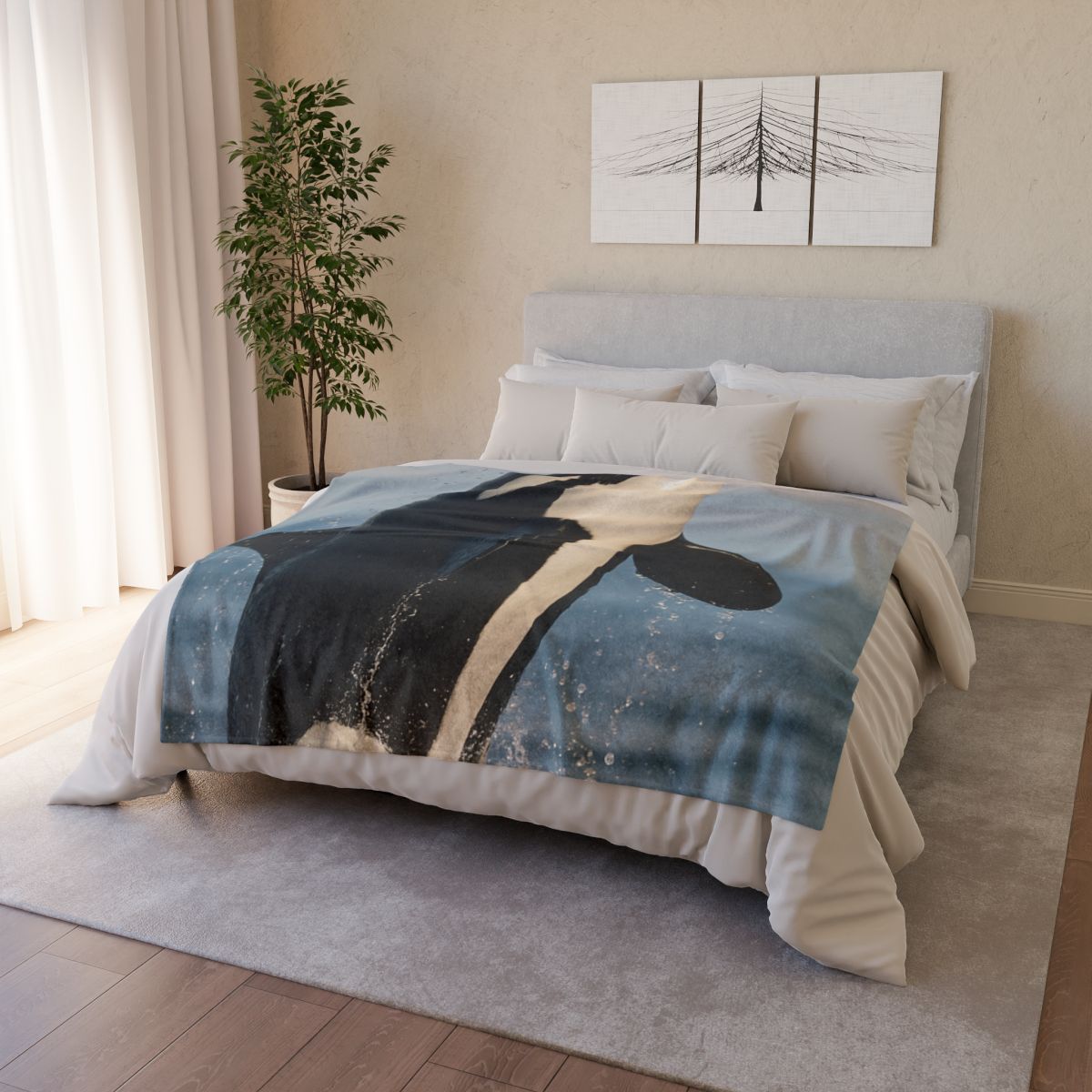 Orca Surface Symphony soft fleece blankets