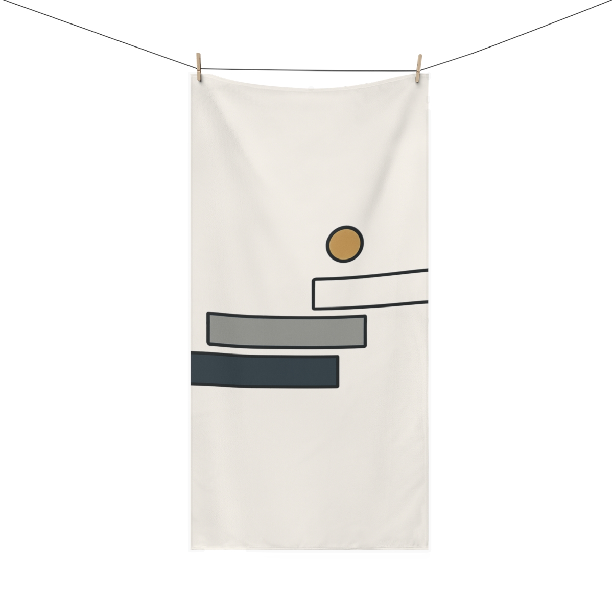 Staggered Short Bars And Pause Dot soft cotton towels