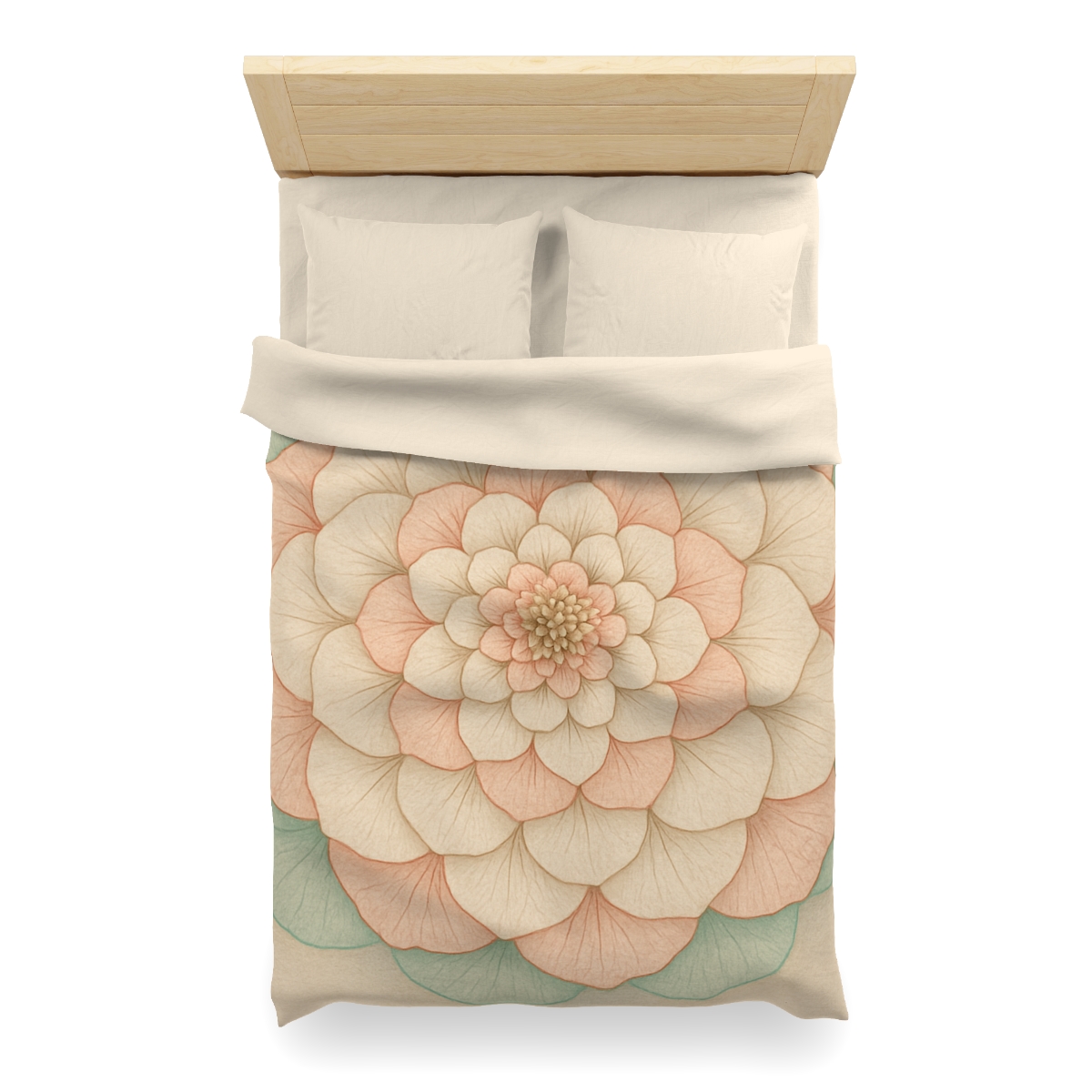 Petal Concentric Echoes designer printed duvets