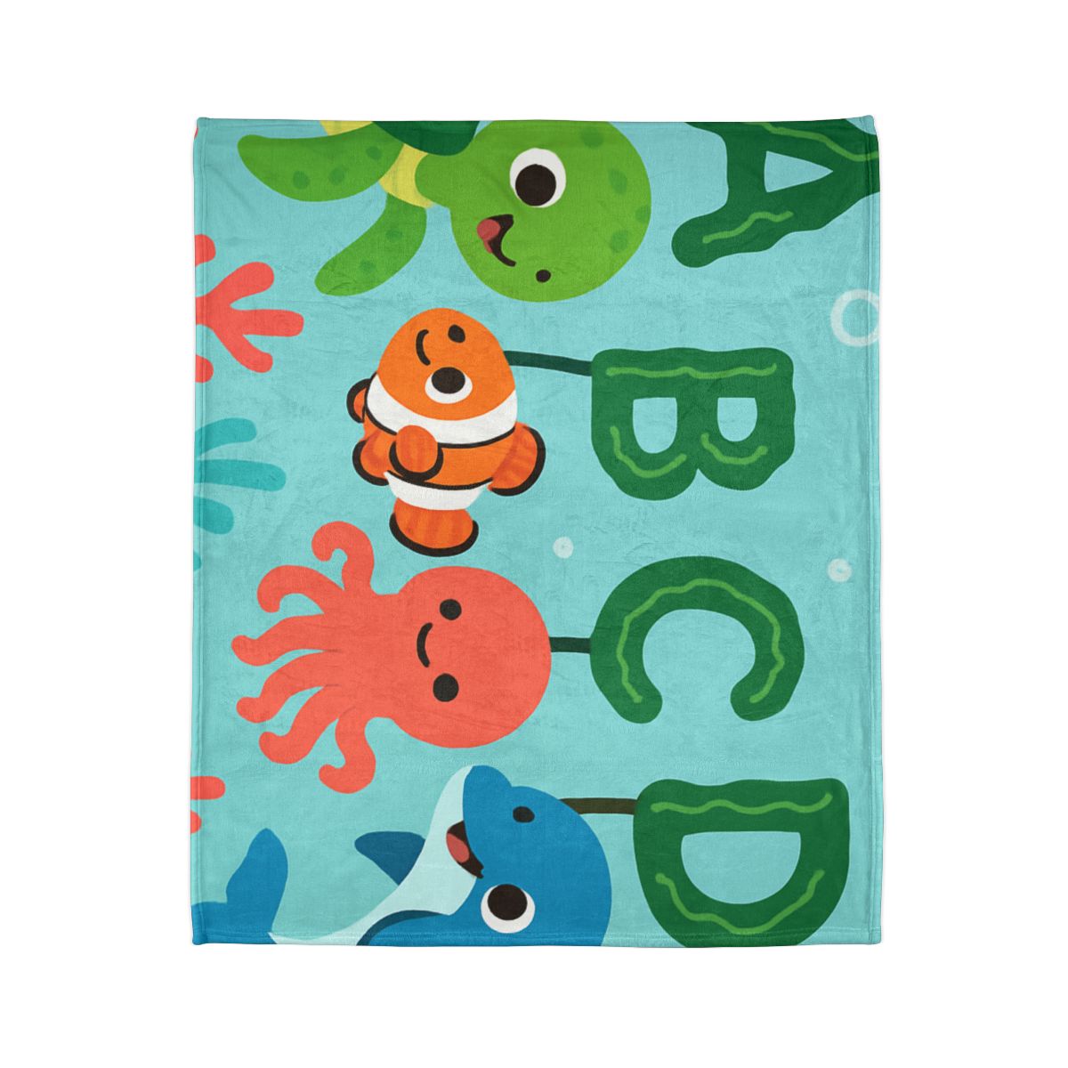 Coral Reef Alphabet Parade stylish throw blankets