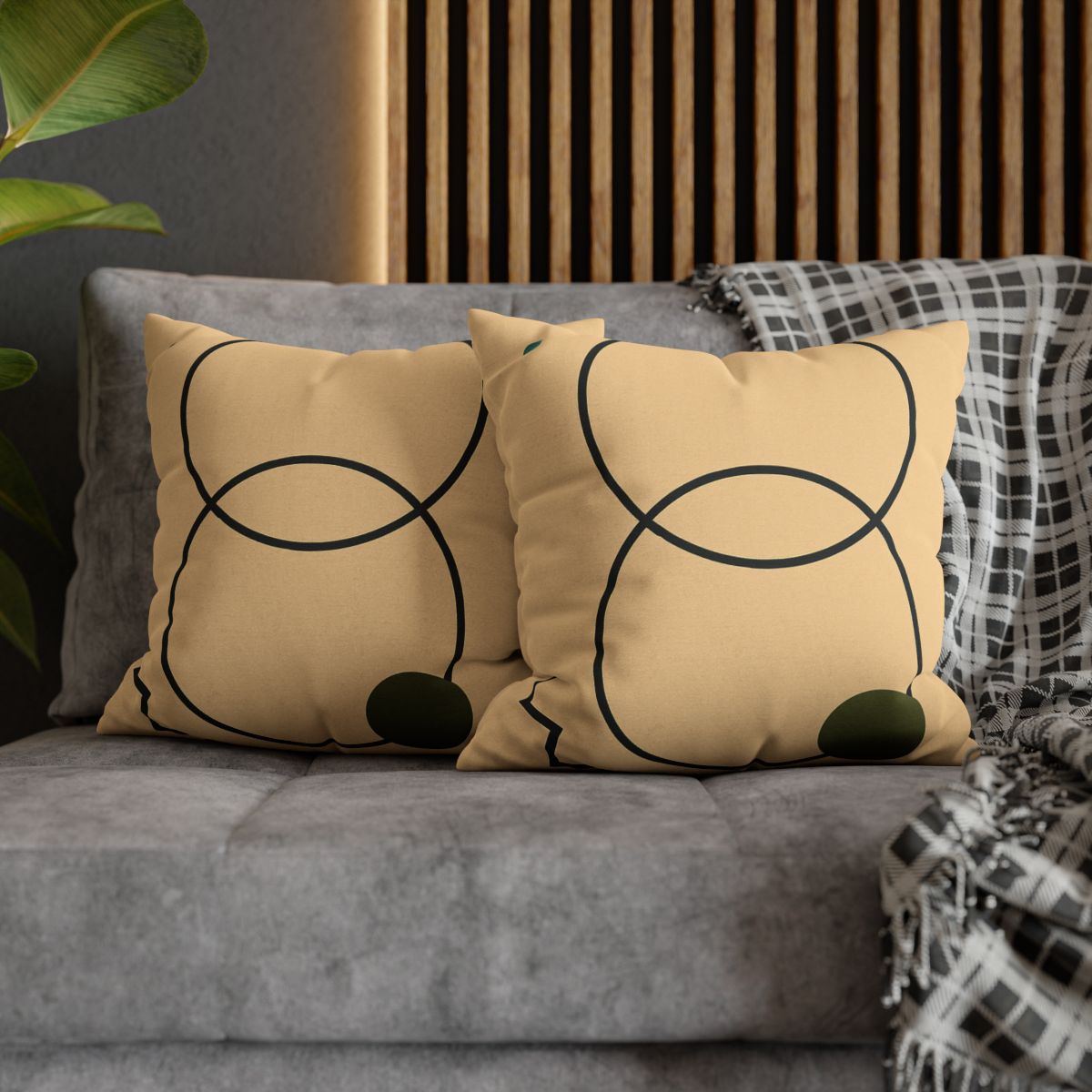 Aligned Rings With Corner Steps stylish decorative pillowcases