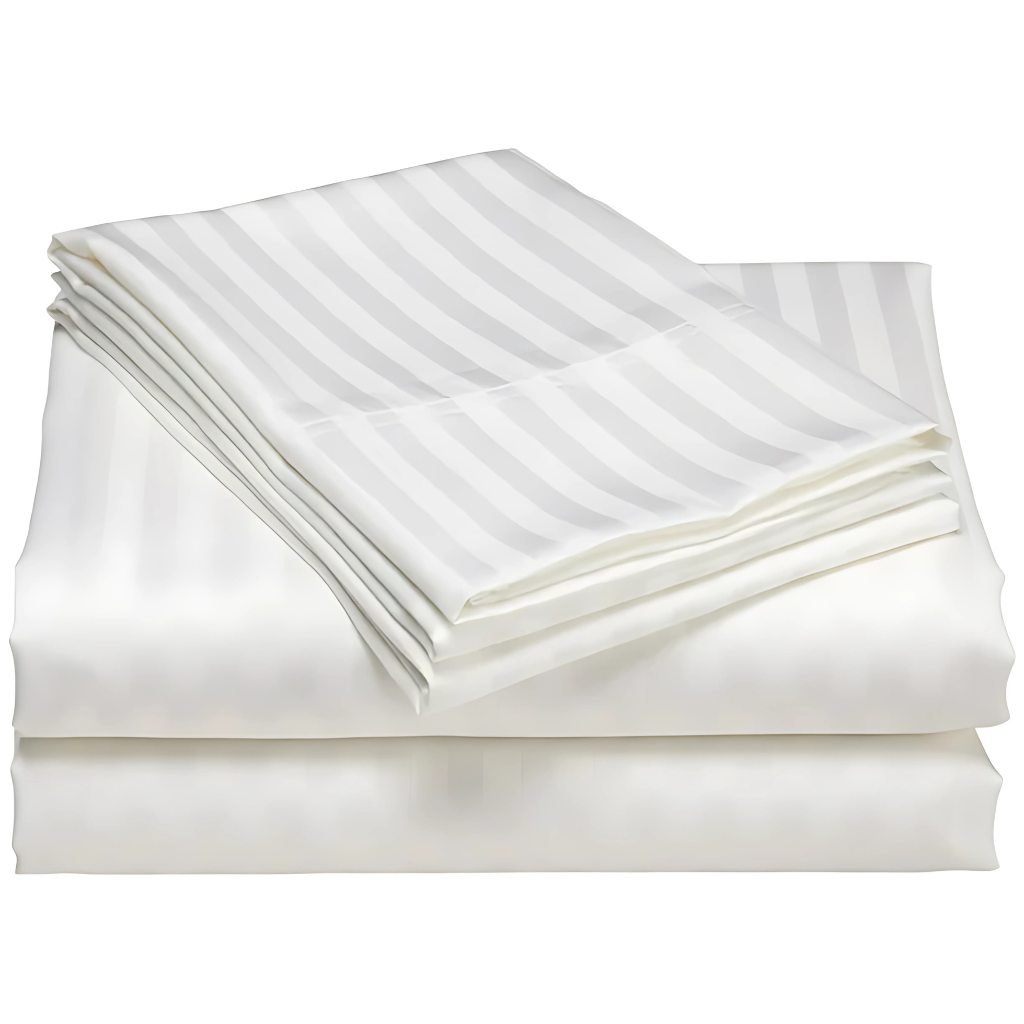 1200 Thread Count Cotton Stripe Deep Pocket Queen Sheet Set Cotton Stripe 1200 Thread Count Sheet Set - Image 14