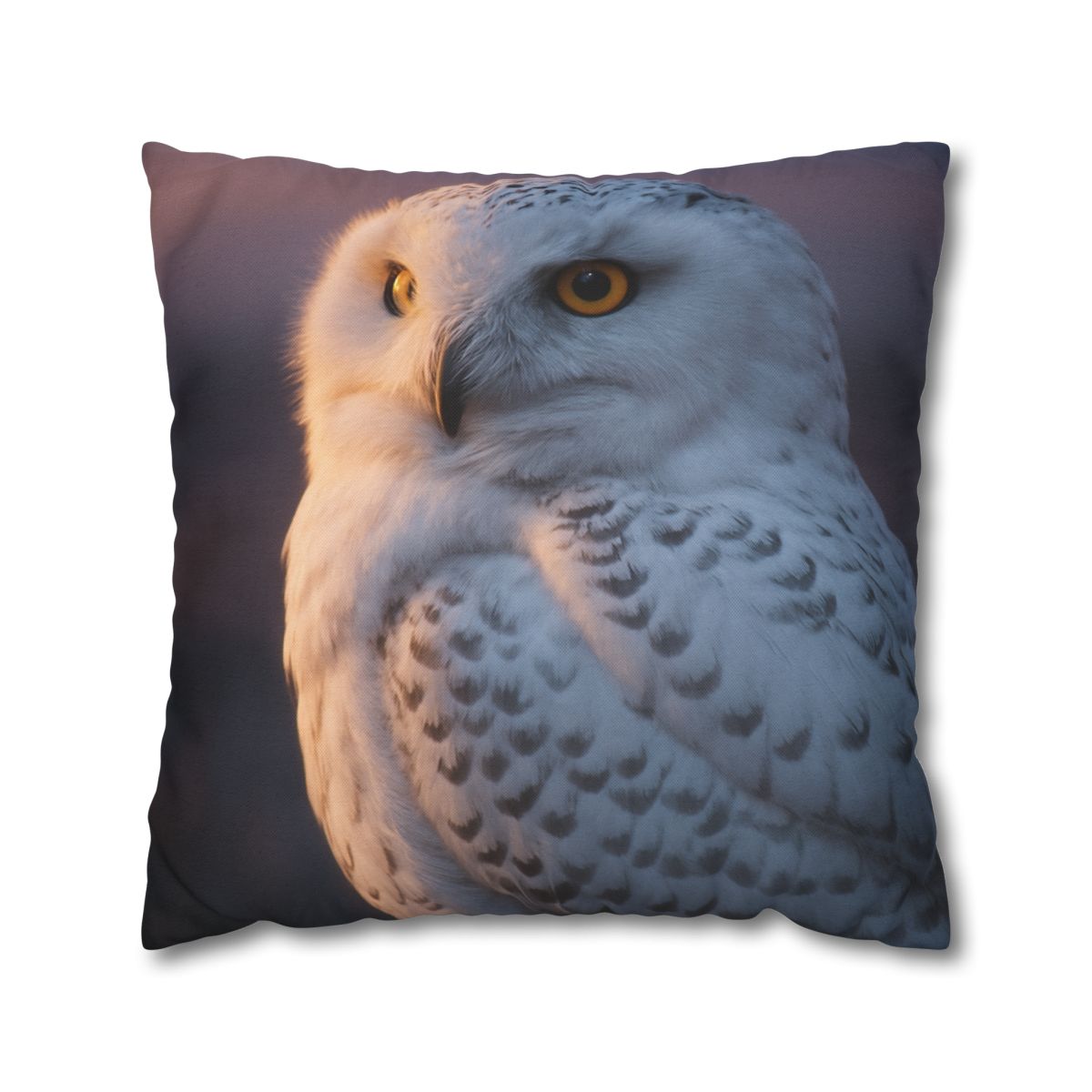 Twilight Watcher Snowy Owl trendy patterned pillow cases
