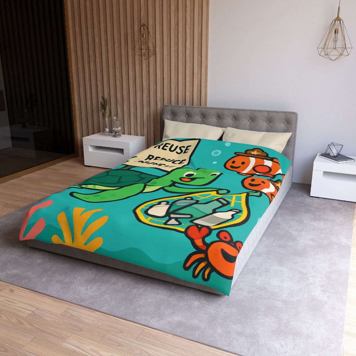 Coral Reef Recycling Rangers custom duvets