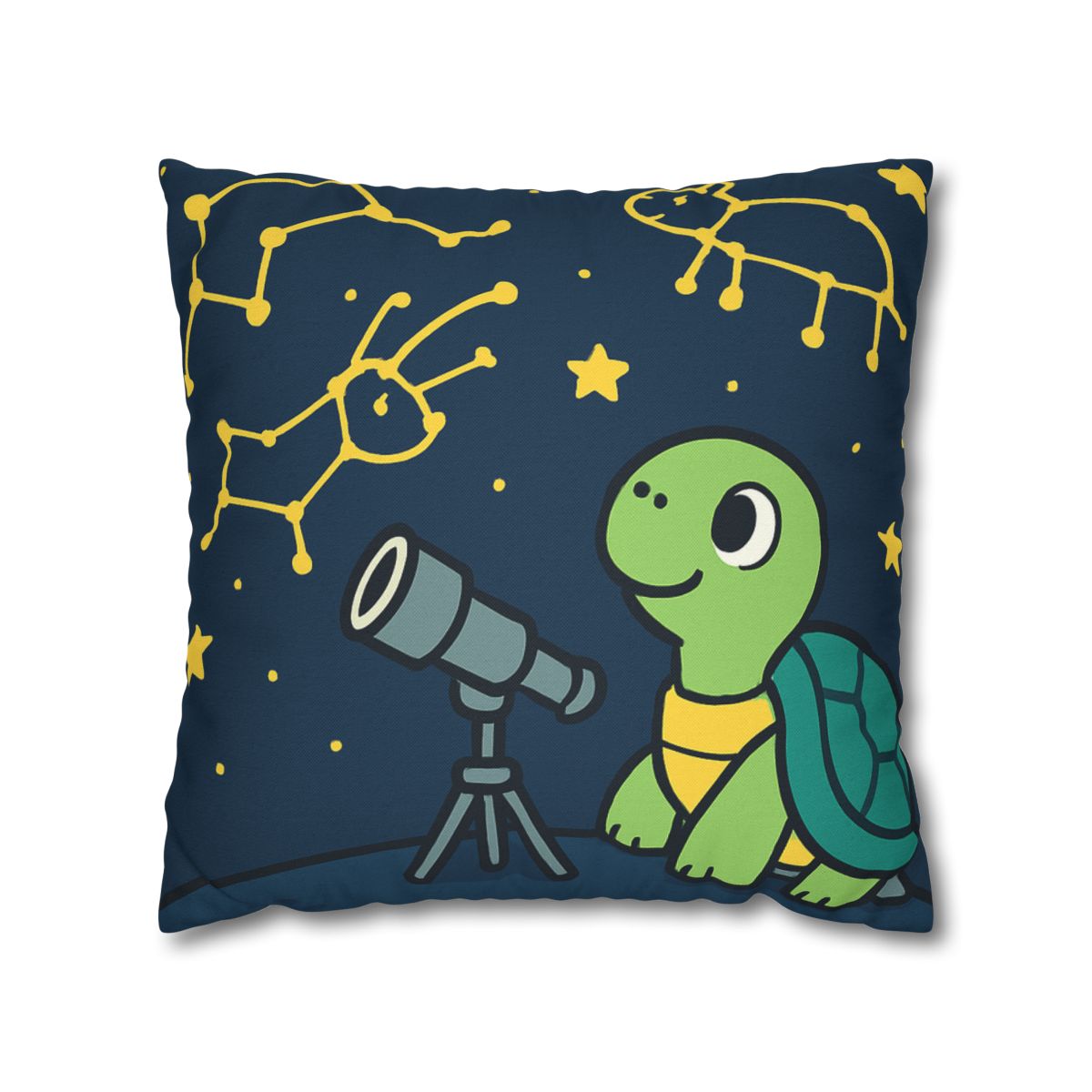 Stargazing Space Turtle trendy patterned pillow cases