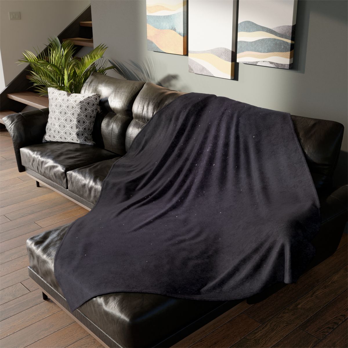 Dark Energy Veil Gradient stylish throw blankets