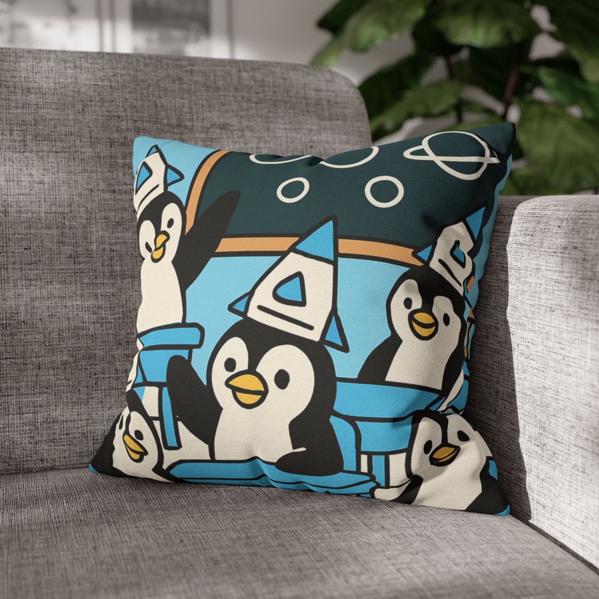 Rocket Penguin Class unique gift pillow cases