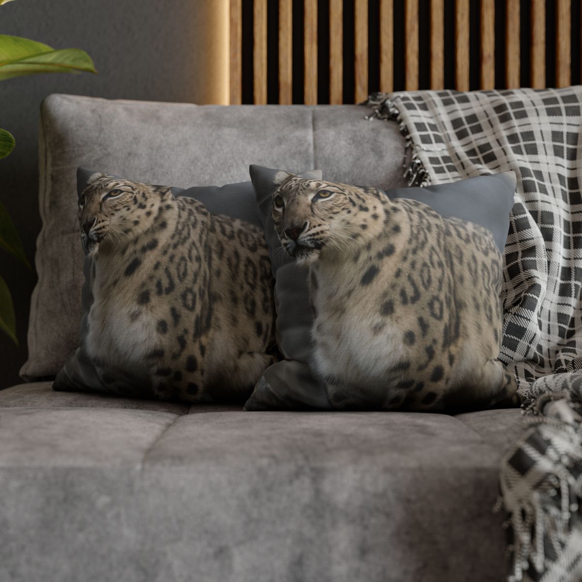Snow Leopard Silent Summit trendy patterned pillow cases