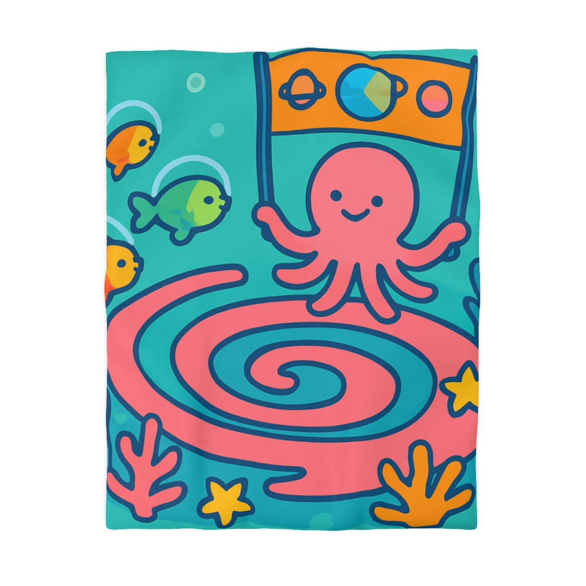 Rainbow Reef Planet Parade warm winter duvets