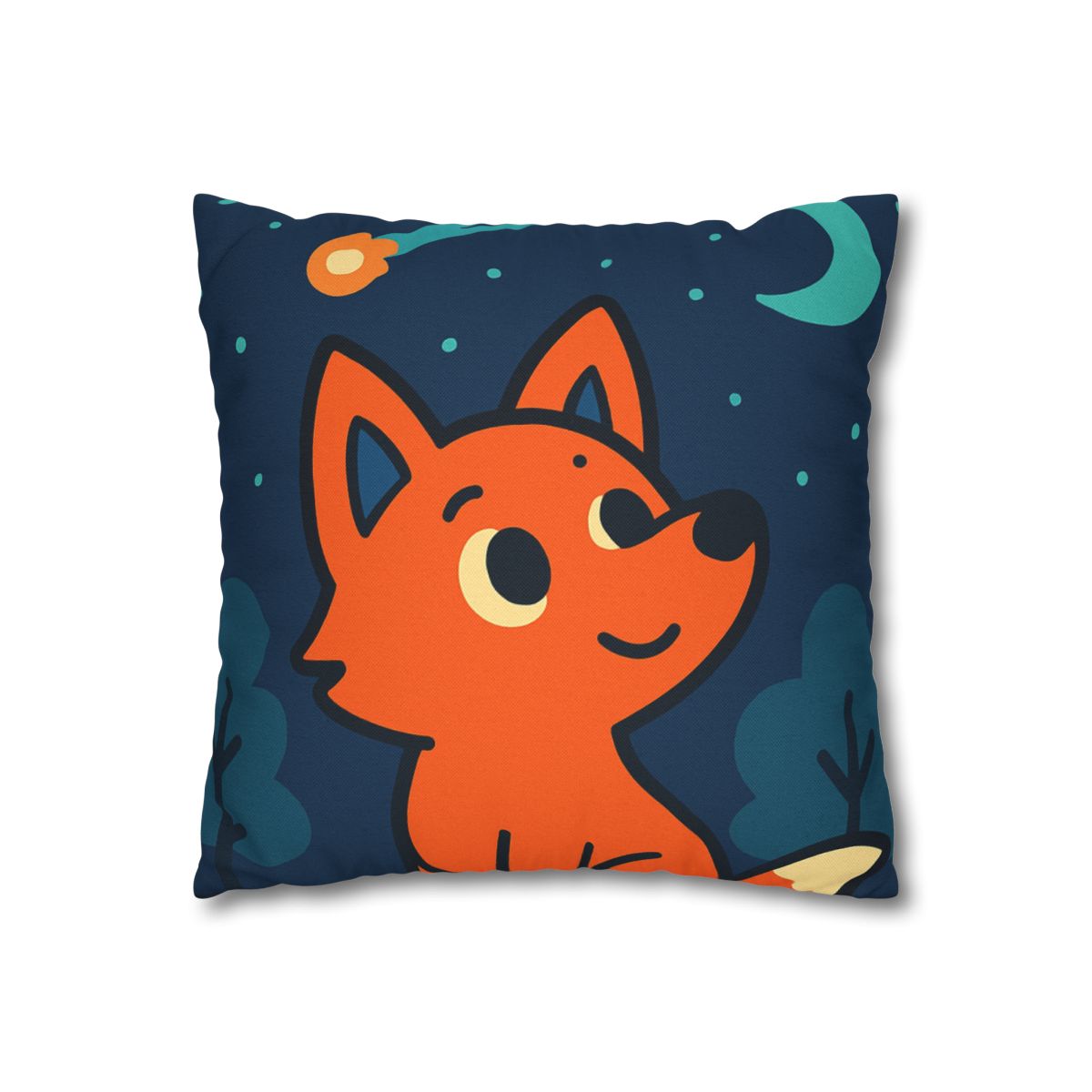 Starlight Forest Fox soft cotton pillow cases