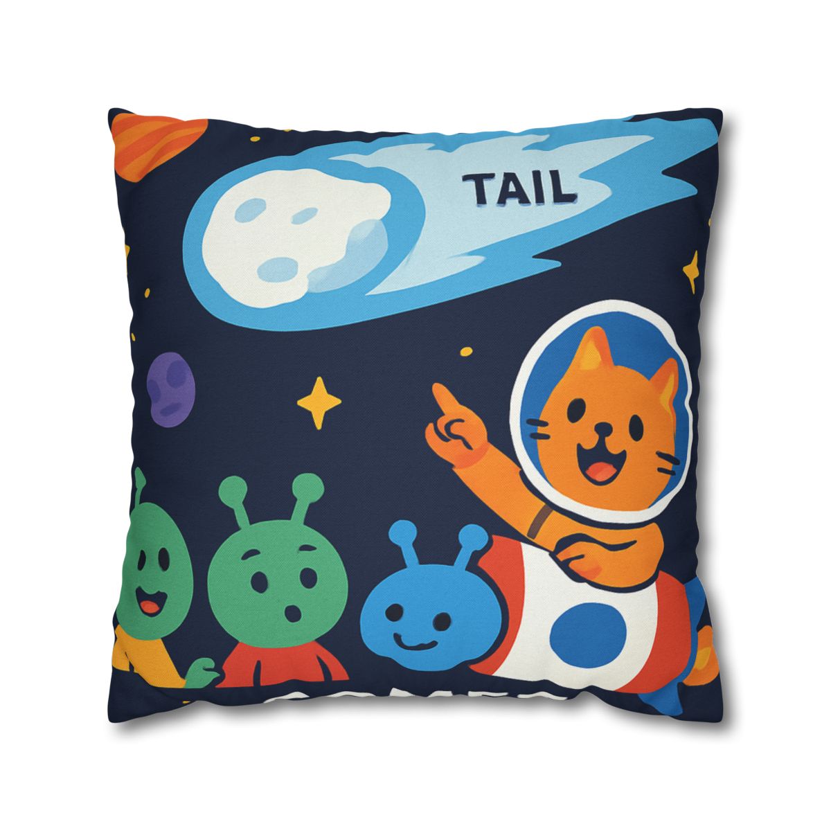 Comet Classroom With Captain Cat personalized pillow covers
