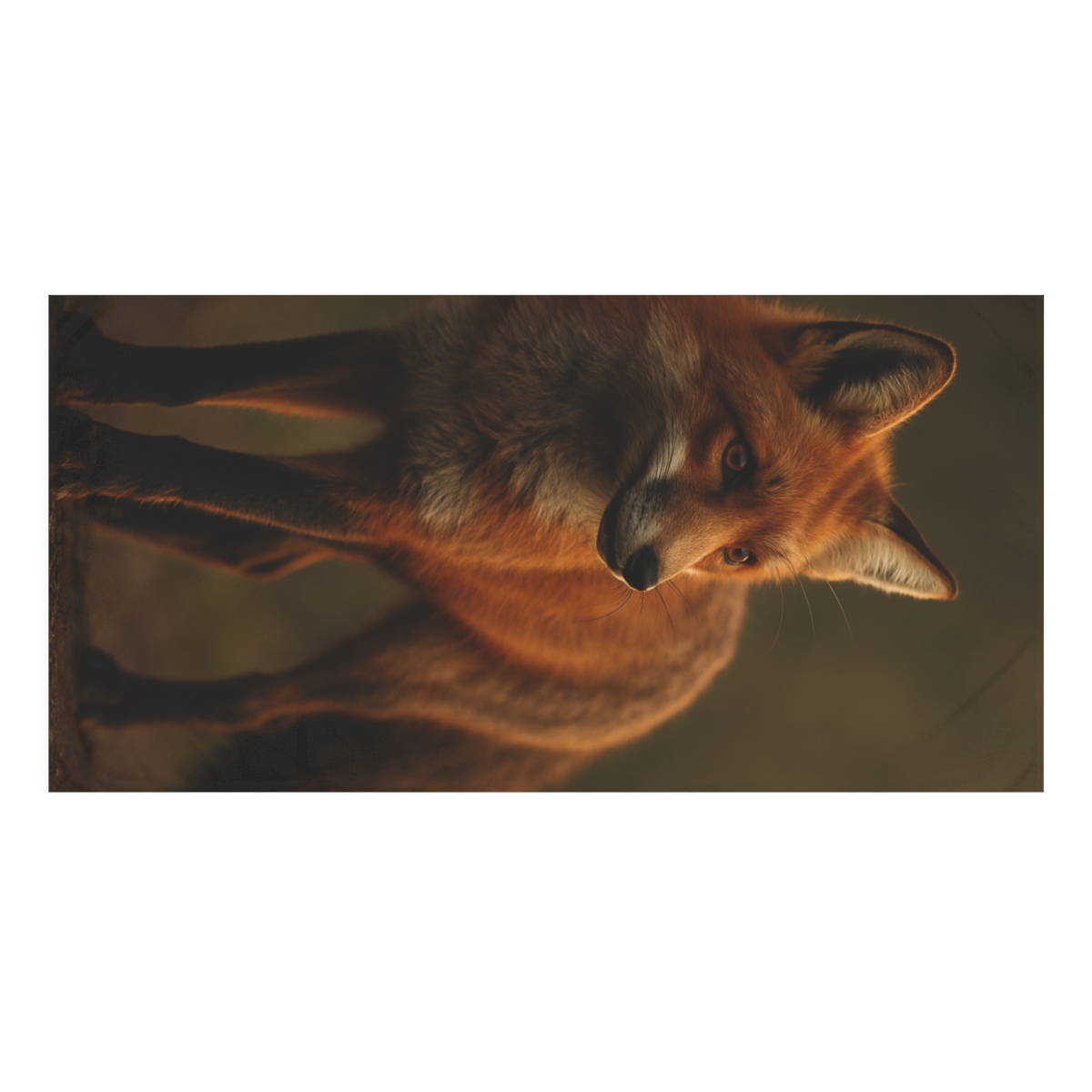 Crimson Whisper Red Fox stylish beach towels