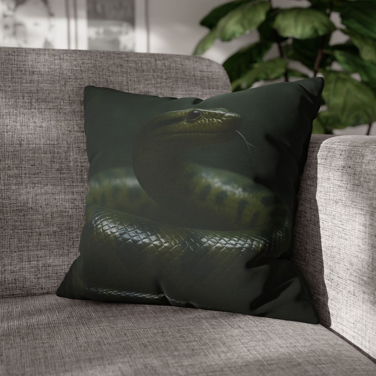 Starlit Coil Green Anaconda comfortable bedding pillow covers