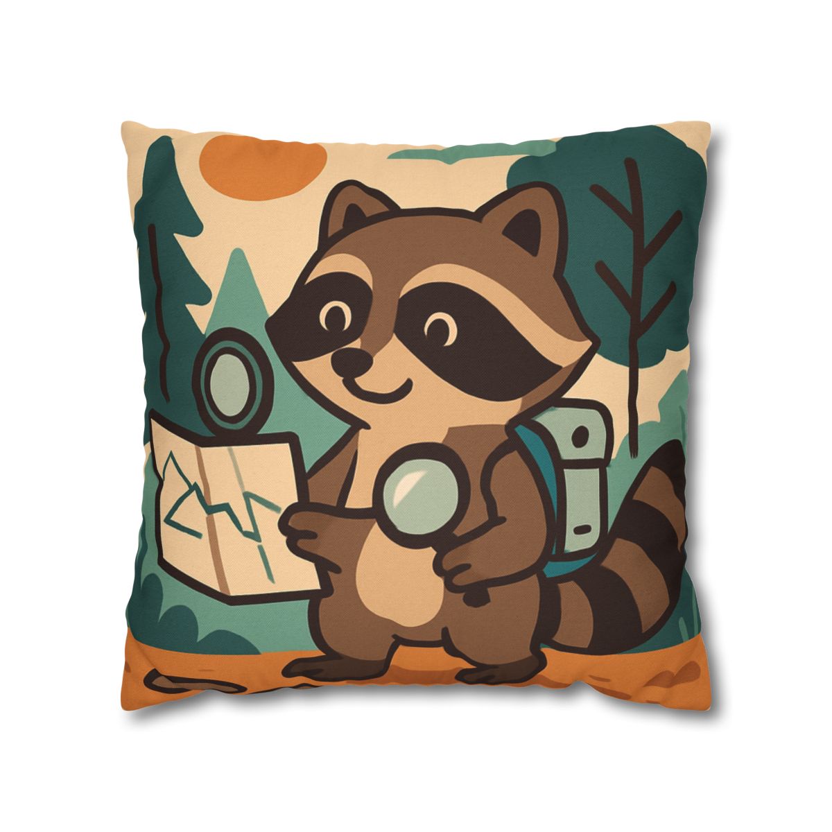 Robot Ranger Raccoon designer print pillow cases