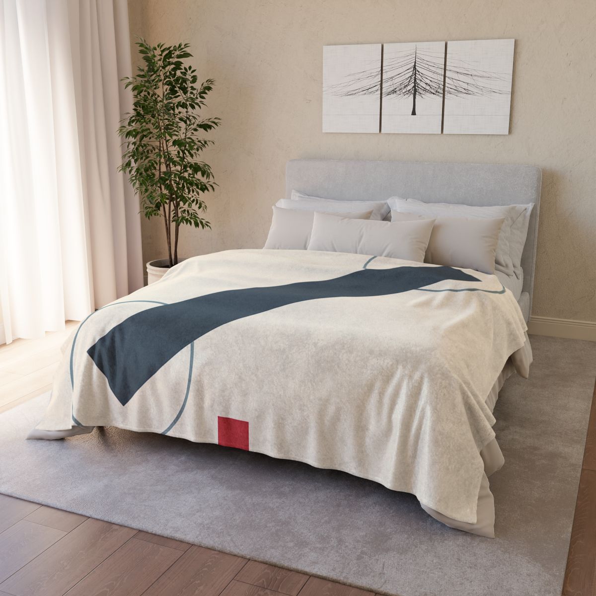 Diagonal Bar With Twin Orbits custom blankets