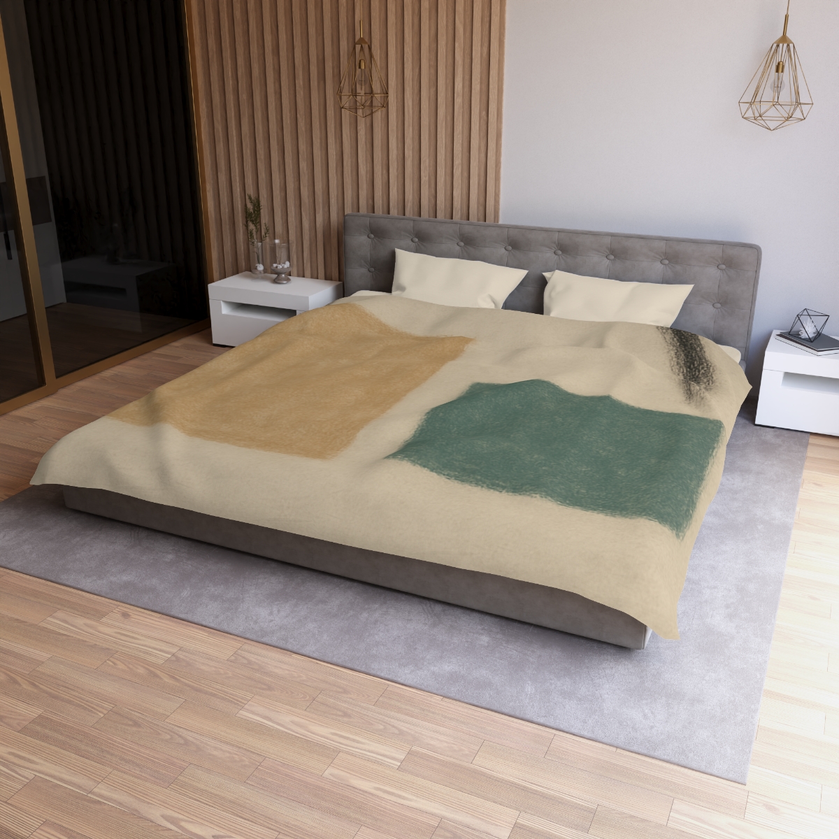 Arc Window And Twin Blocks designer printed duvets