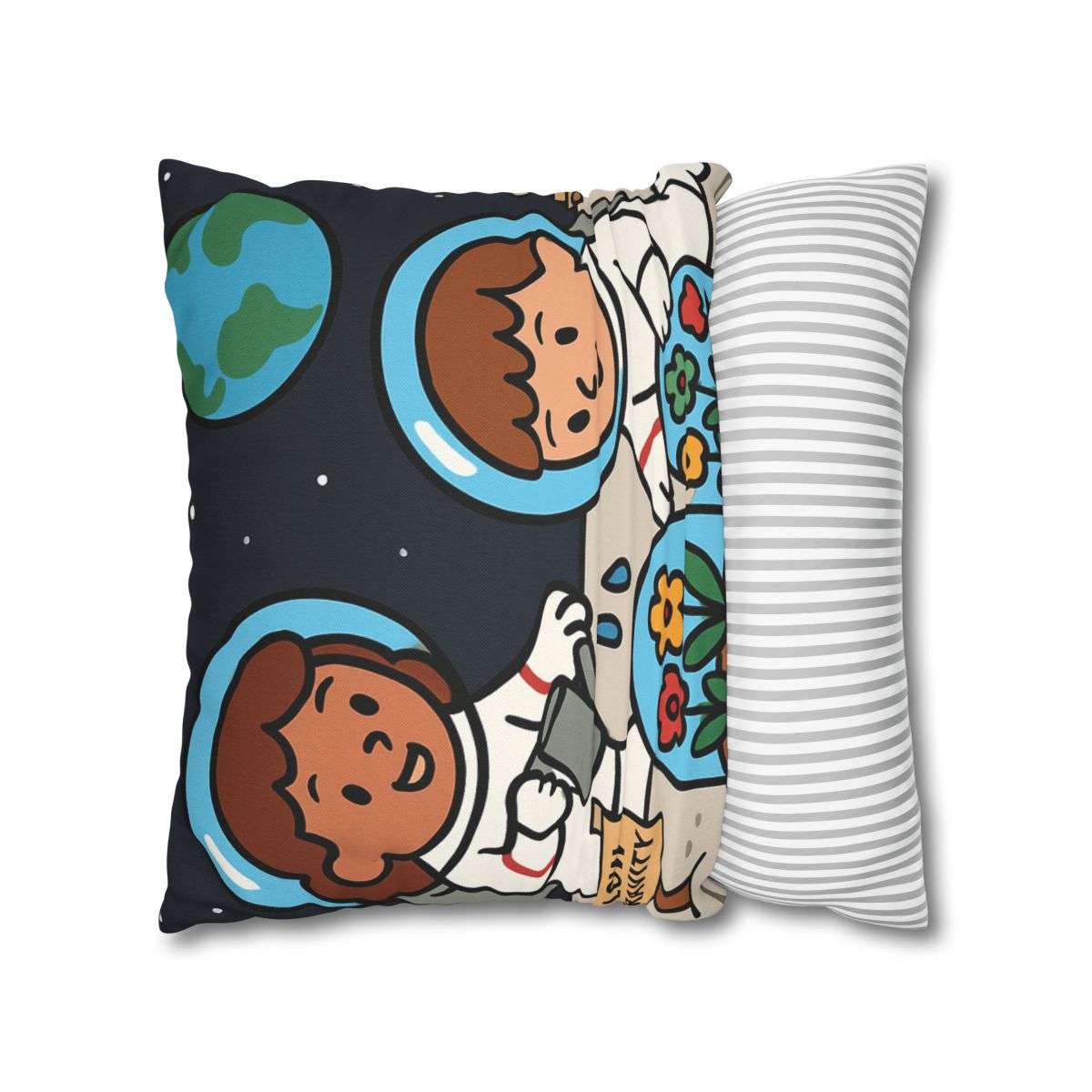Gravity Garden On The Moon soft cotton pillow cases