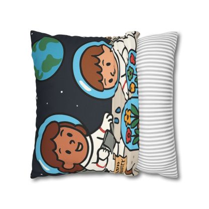 Gravity Garden On The Moon soft cotton pillow cases