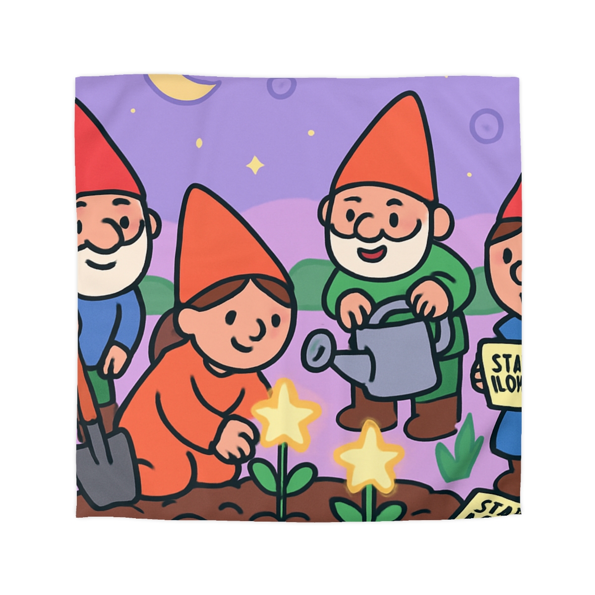Galactic Garden Gnomes duvets for gifts