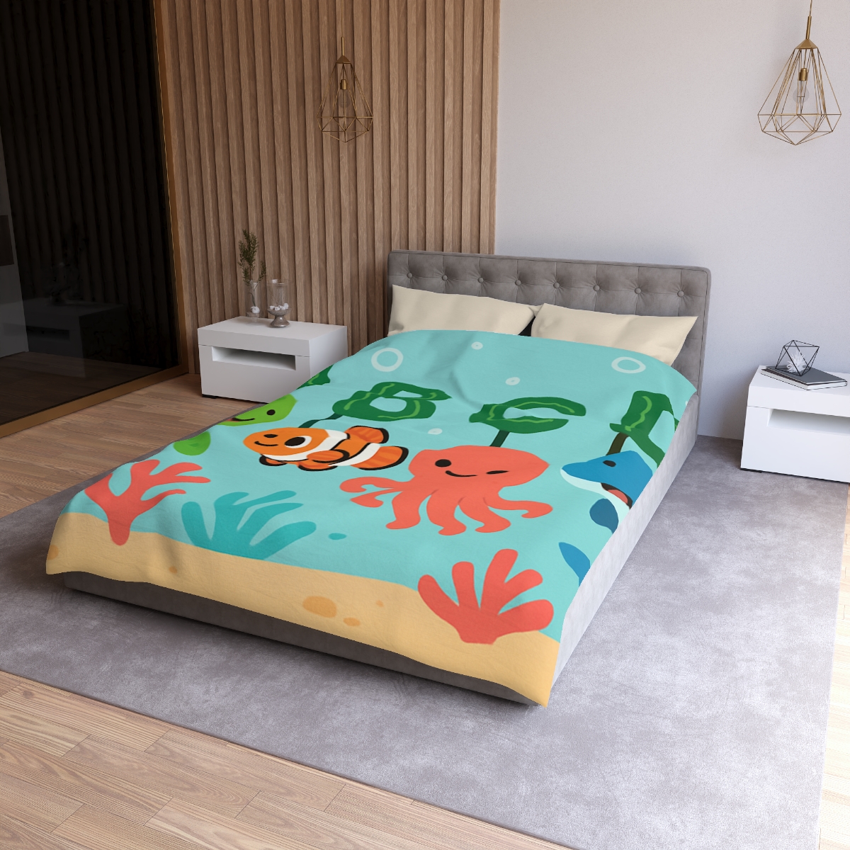 Coral Reef Alphabet Parade stylish duvet covers