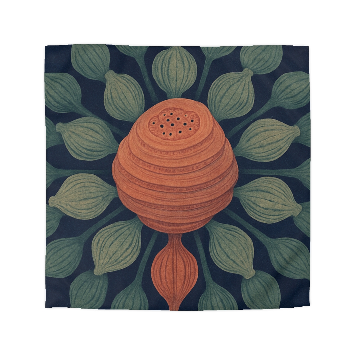 Spiral Seed Pod Halo unique patterned duvets