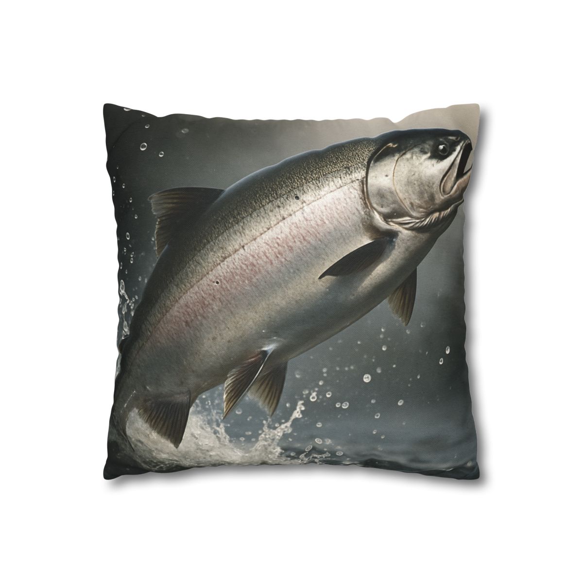 Silver Surge Chinook Salmon comfortable bedding pillow covers