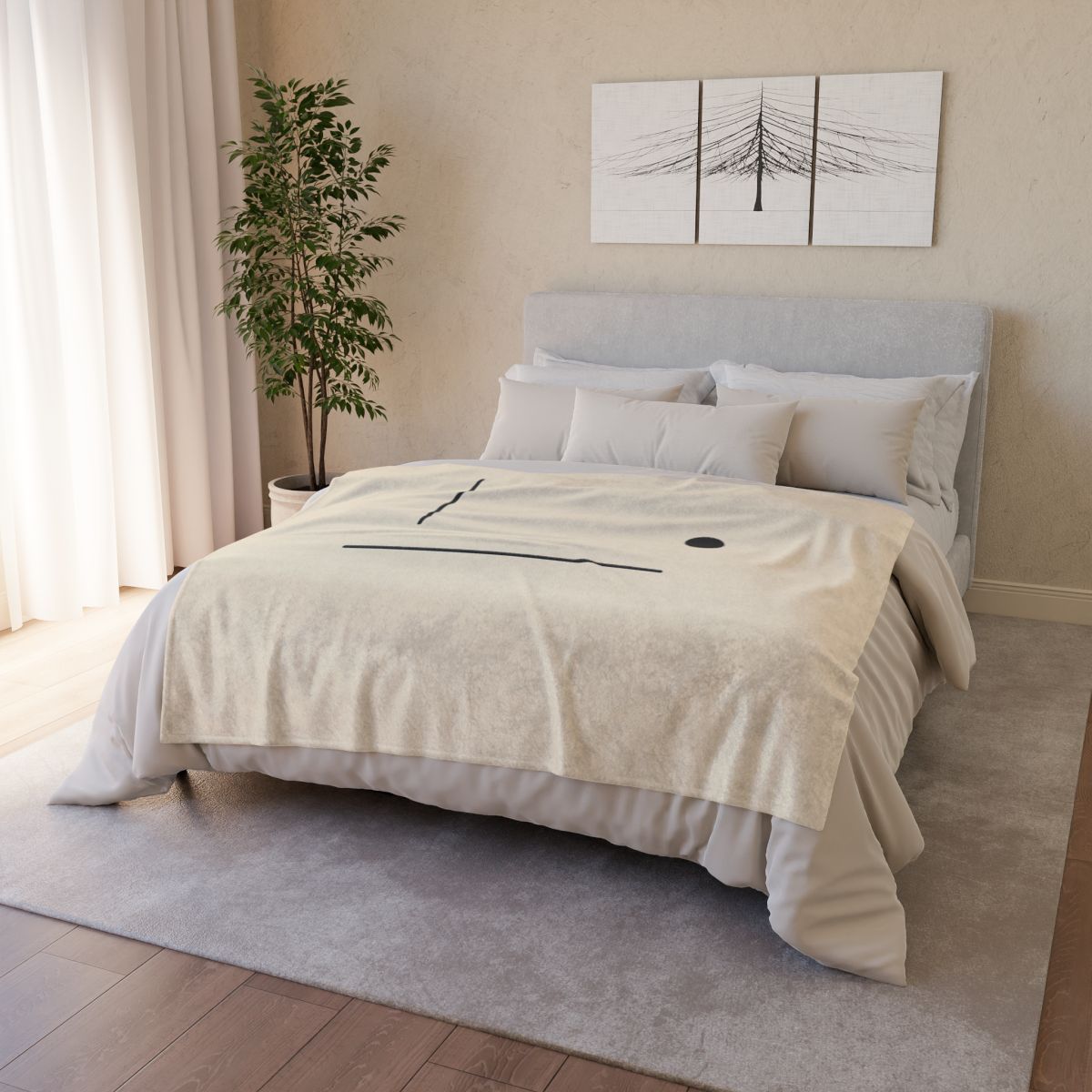 Triad Line And Dot Alignment soft fleece blankets