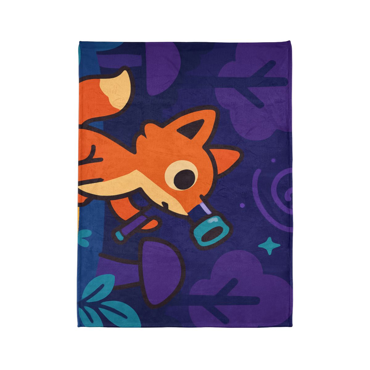 Nebula Forest Fox trendy patterned blankets