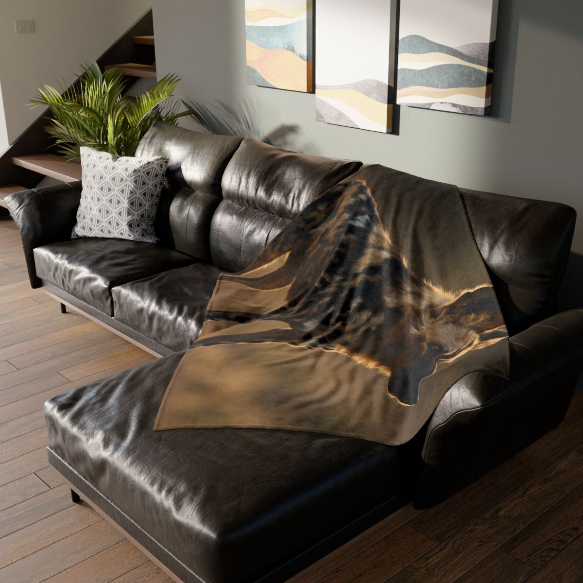 Ember Gaze African Wild Dog soft fleece blankets