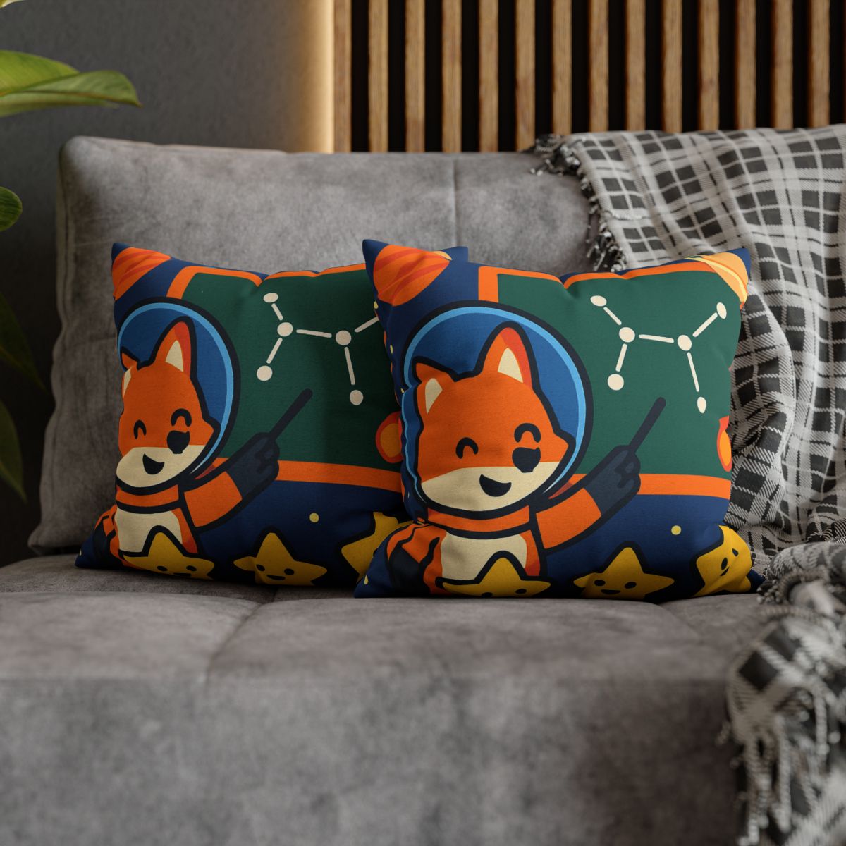 Comet Classroom Space Fox stylish decorative pillowcases