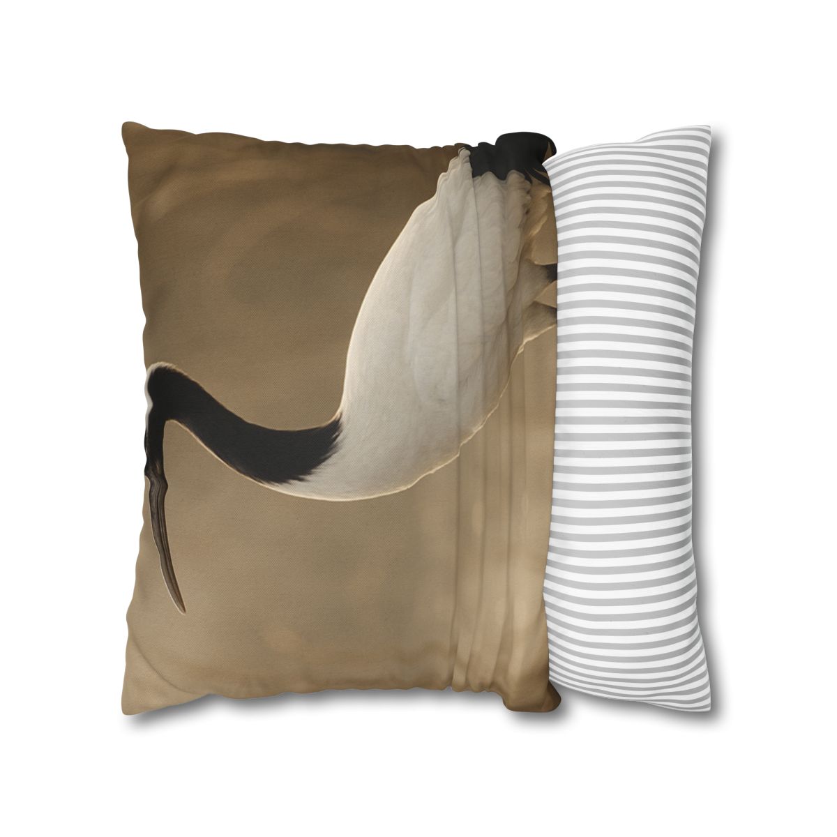 Silent Poise Red Crowned Crane trendy patterned pillow cases