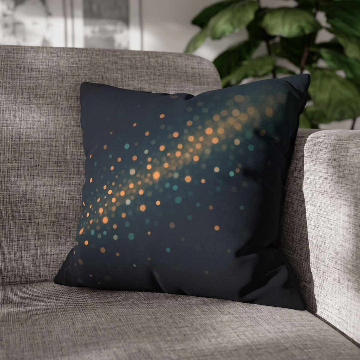 Radiant Particle Drift designer print pillow cases