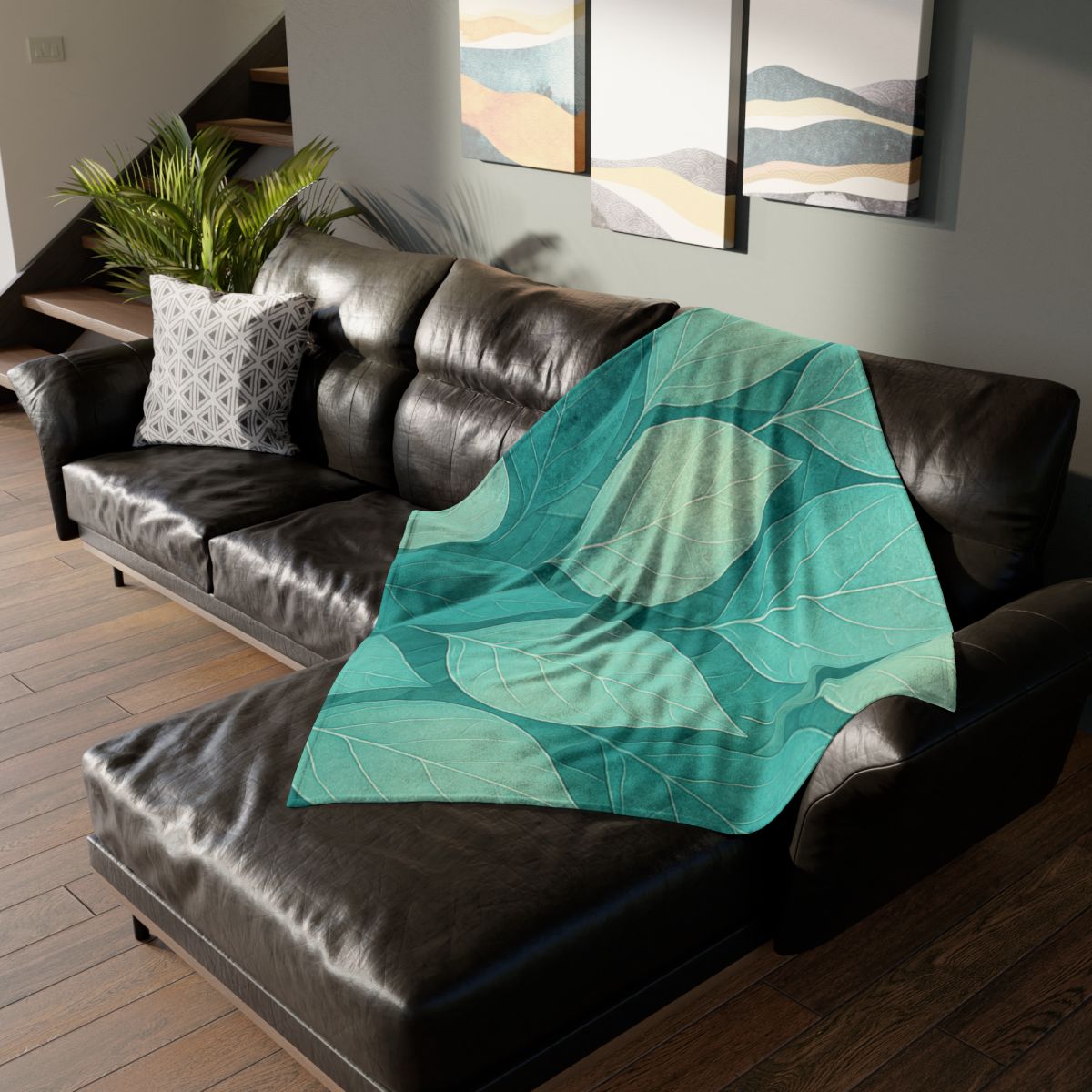 Leaf Vein Prism Weave stylish throw blankets