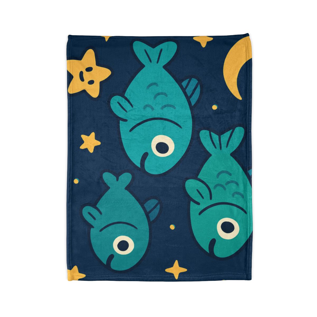Starry Space Fish School designer printed blankets