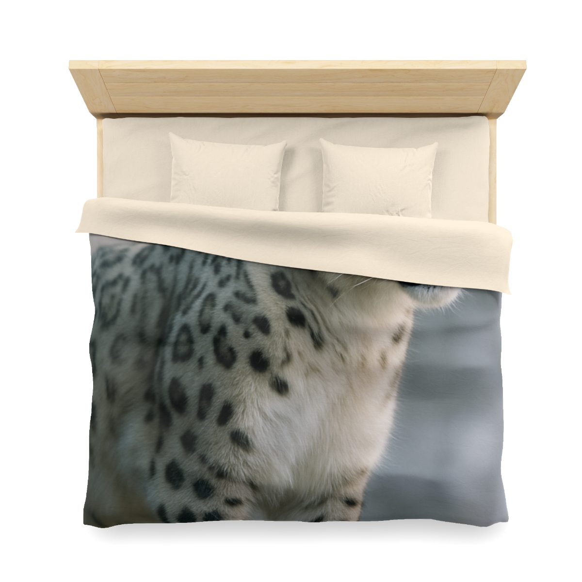 Cliff Phantom Snow Leopard soft comforter duvets