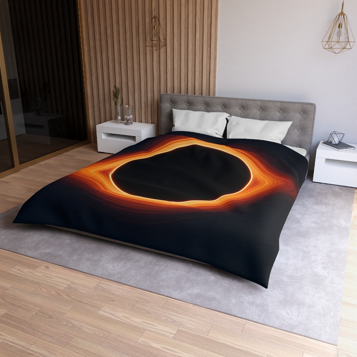 Black Hole Silhouette unique patterned duvets